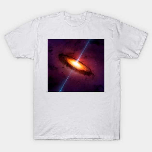 Active galactic nucleus, illustration (F011/7881) T-Shirt by SciencePhoto